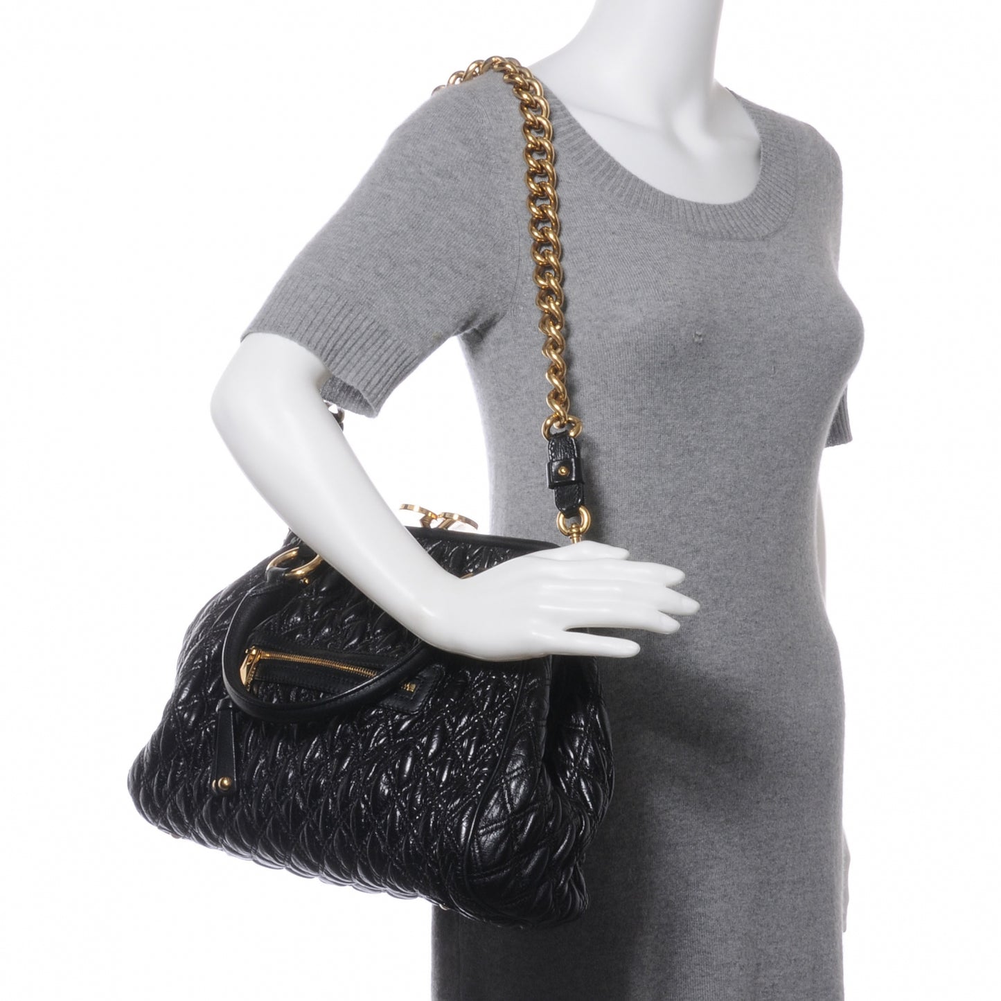 Elastic Quilted Stam Black
