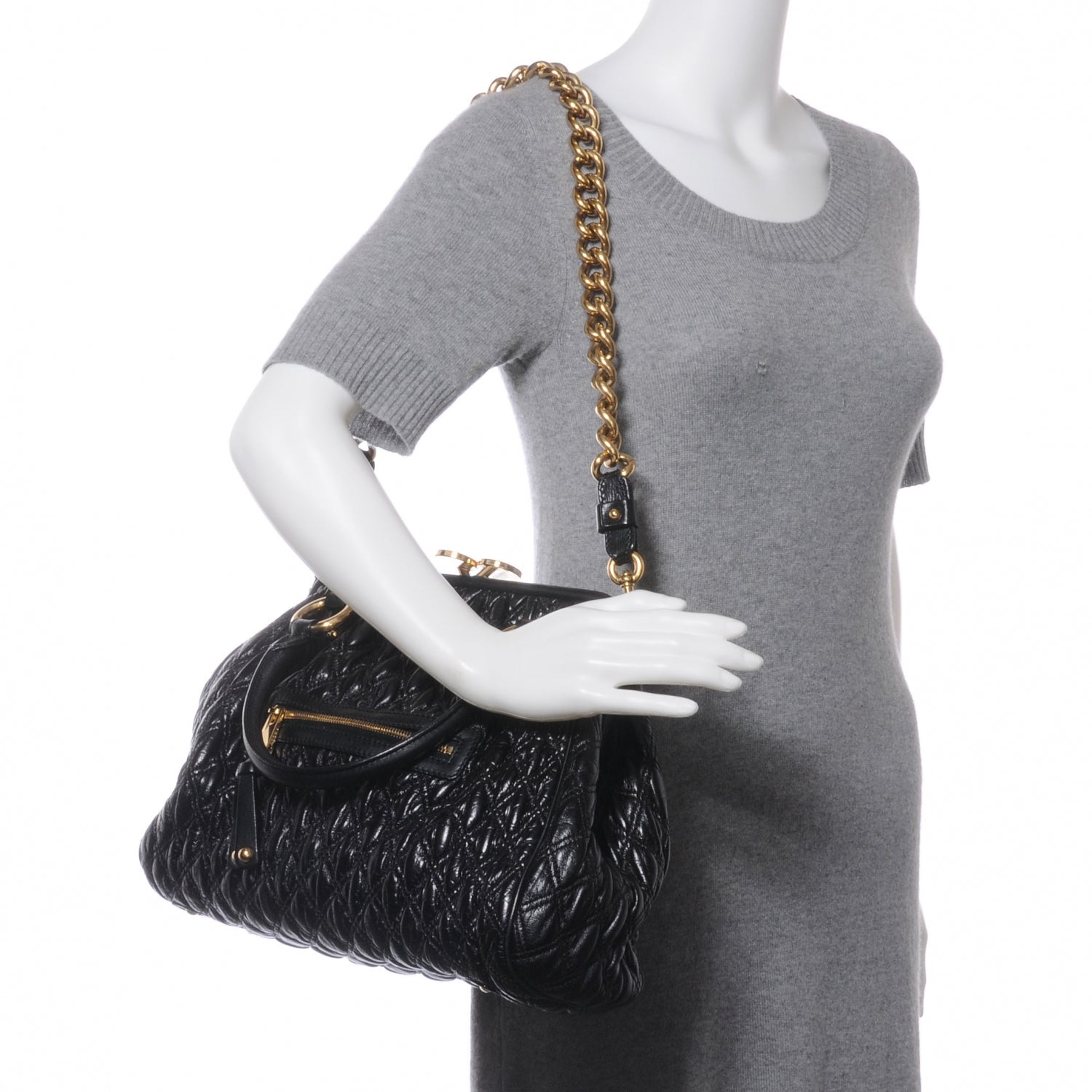 Marc Jacobs Elastic Quilted Stam Black 2 of 7