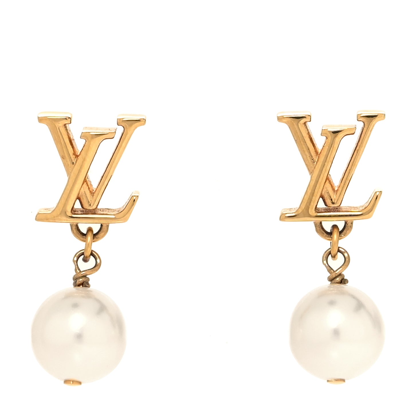 Pearl LV Louisa Iconic Earrings Gold