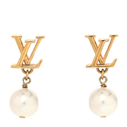 Louis Vuitton Pearl LV Louisa Iconic Earrings Gold 1 of 4