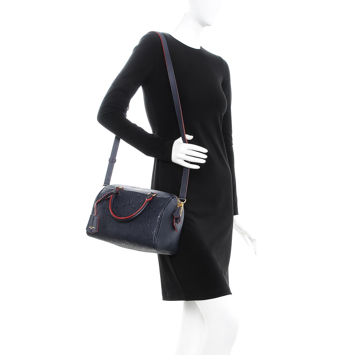 Louis Vuitton Empreinte Speedy Bandouliere 25 NM Marine Rouge 2 of 9