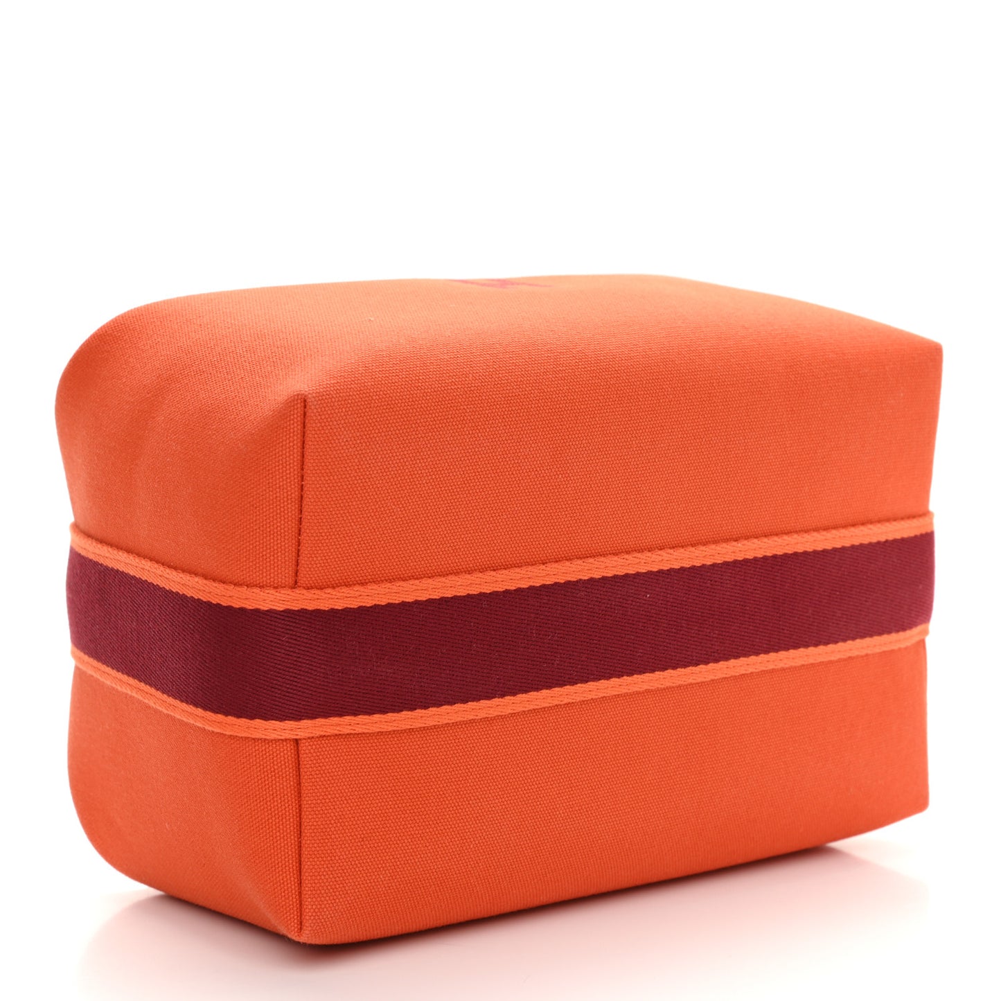 Canvas Large Bride-A-Brac Pouch Orange Feu Burgundy