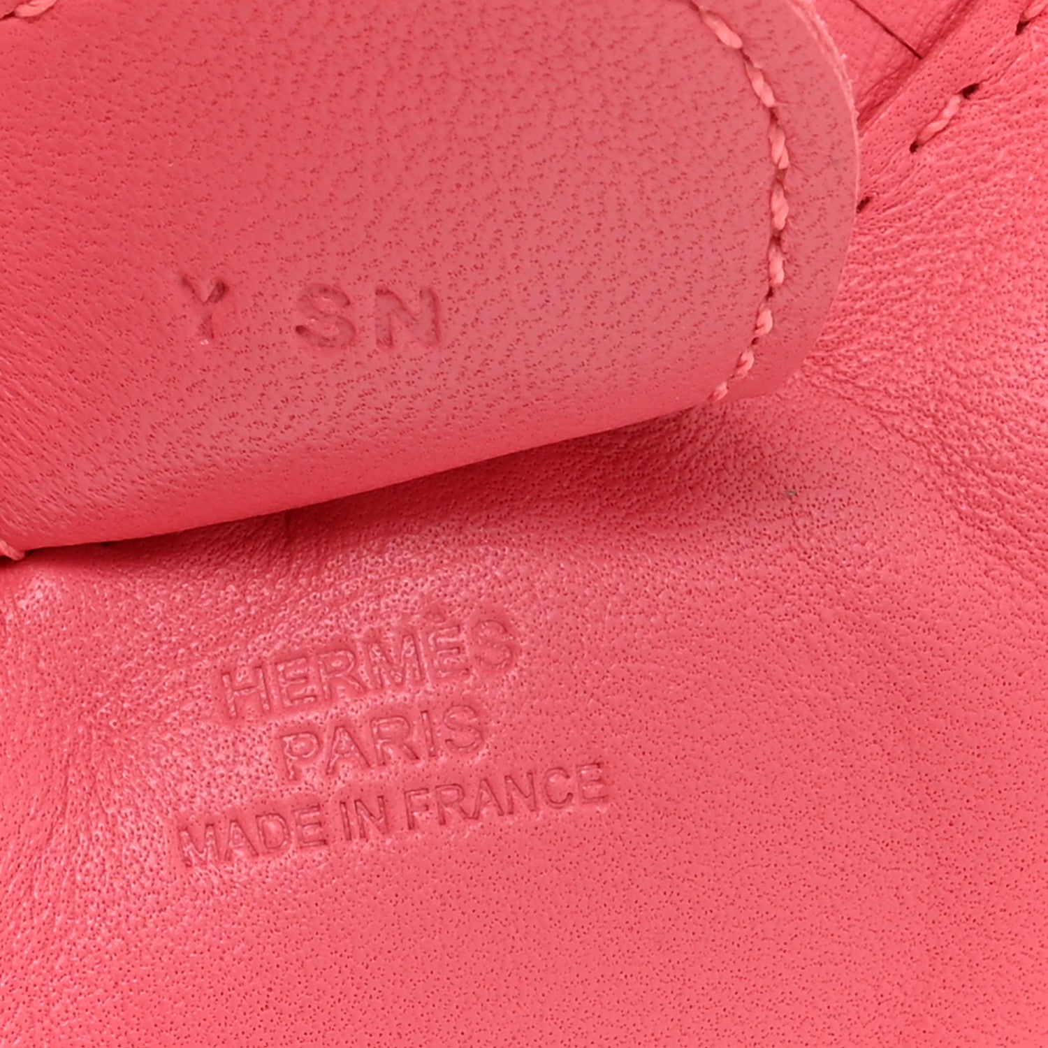 Hermes Milo Lambskin Grigri Rodeo Horse Bag Charm MM Rose Azalee 3 of 4