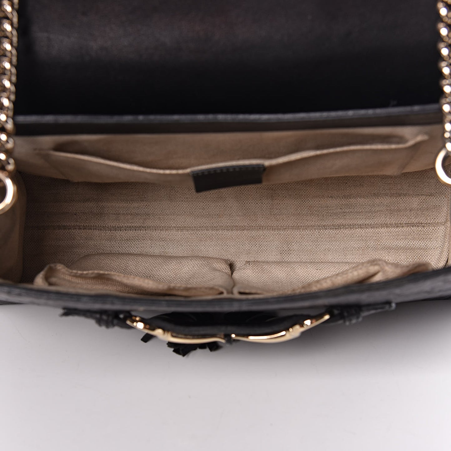 Guccissima Medium Emily Chain Shoulder Bag Black