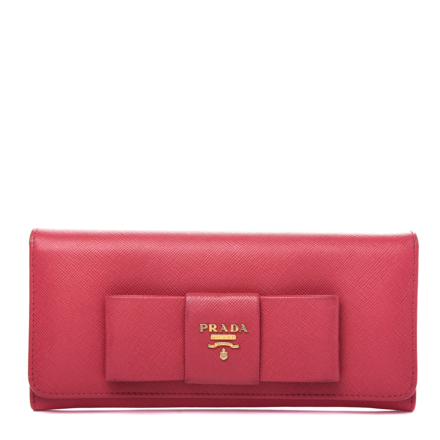 Saffiano Bow Continental Wallet Peonia
