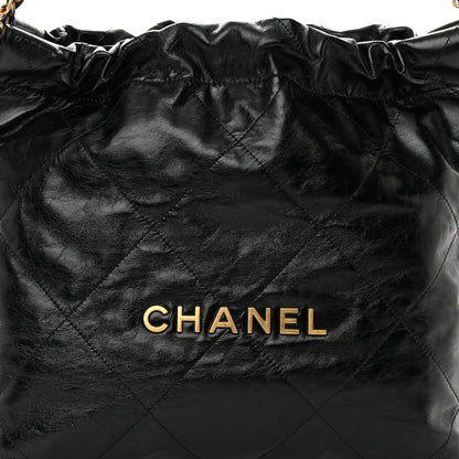 Chanel Shiny Calfskin Quilted Chanel 22 Black 9 of 12