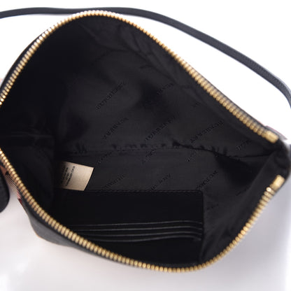 Burberry House Check Derby Peyton Crossbody Clutch Bag Black 5 of 8