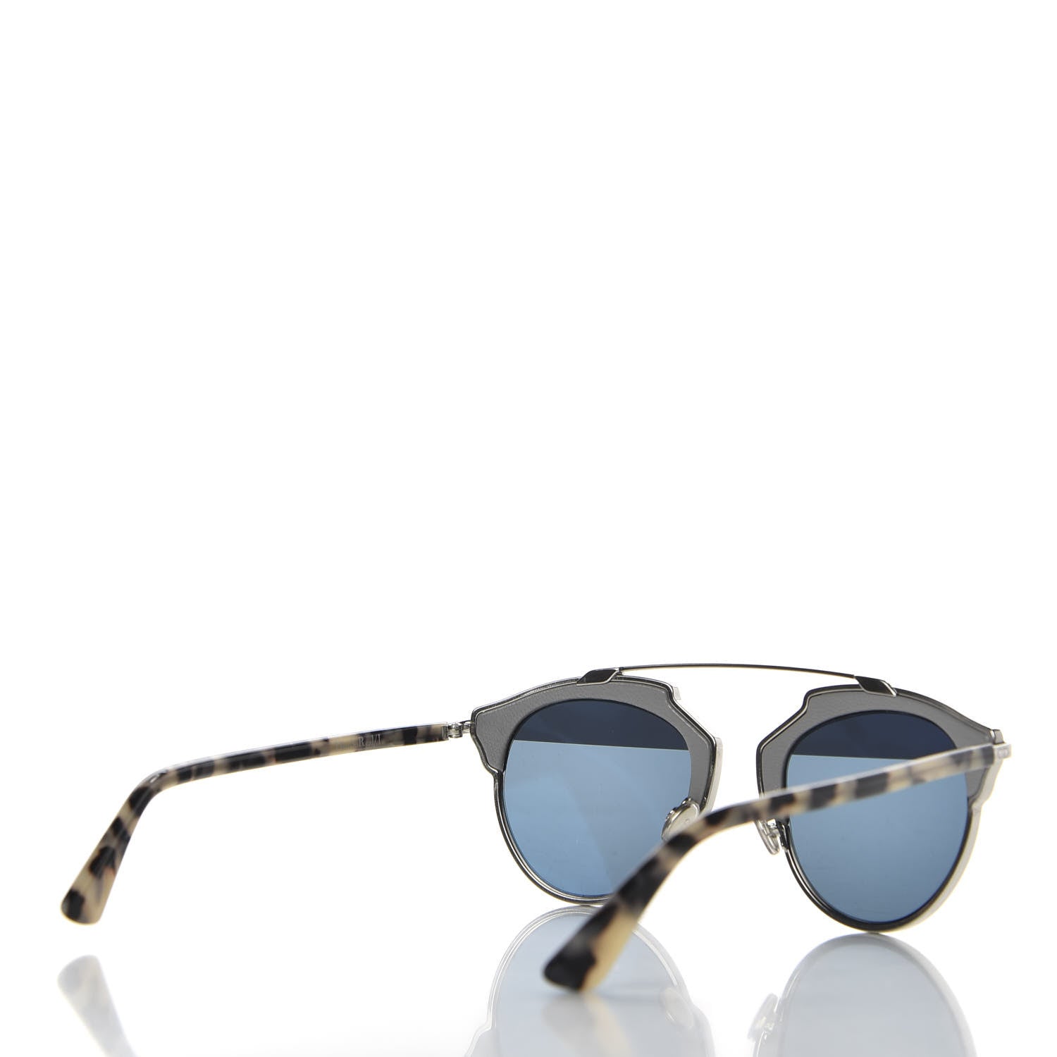 Christian Dior Metal Lambskin Mirrored So Real Sunglasses Blue Tortoise 4 of 8