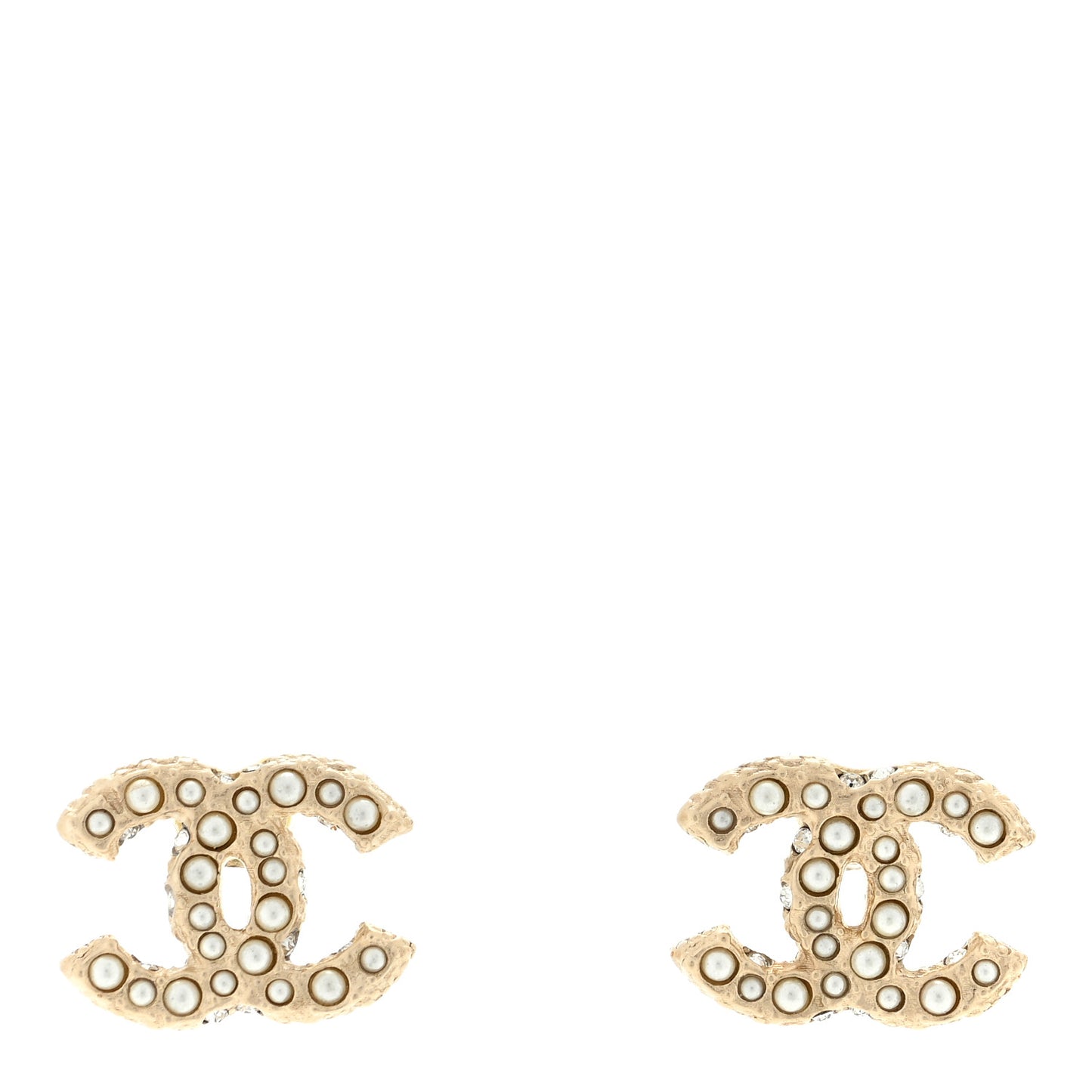 Pearl CC Earrings Gold