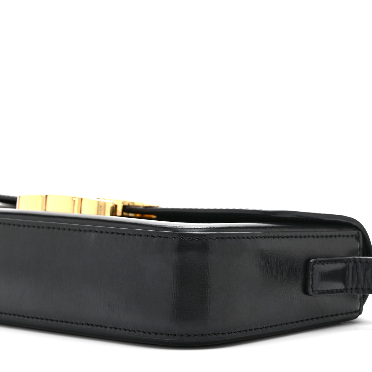Celine Shiny Calfskin Triomphe Shoulder Bag Black 11 of 11