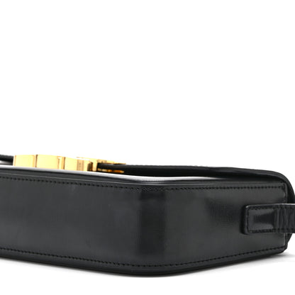 Celine Shiny Calfskin Triomphe Shoulder Bag Black 11 of 11