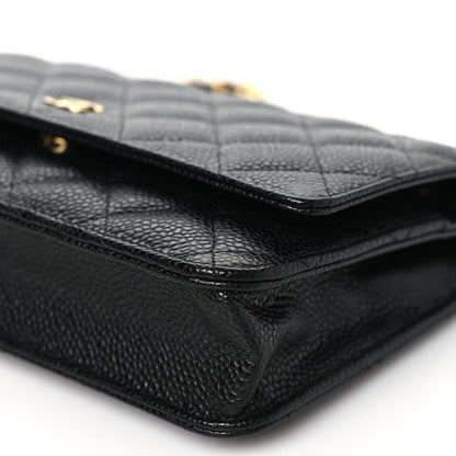 Chanel Caviar Quilted Wallet on Chain WOC Black 10 of 11