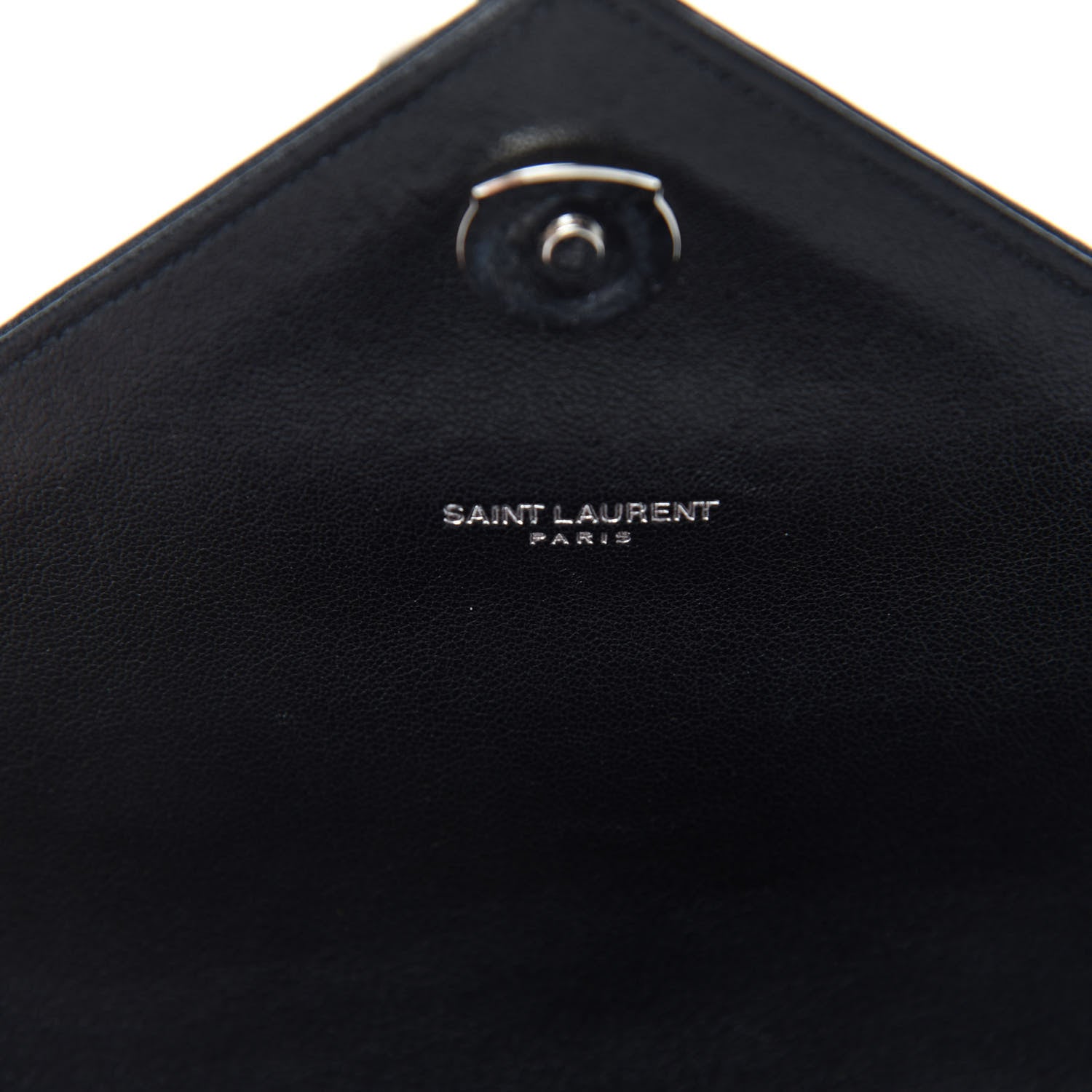 Saint Laurent Sheepskin Tri-Quilt Monogram Medium College Bag Black 11 of 12