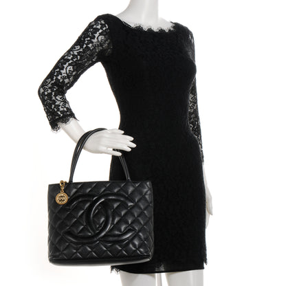 Chanel Caviar Medallion Tote Black 2 of 8