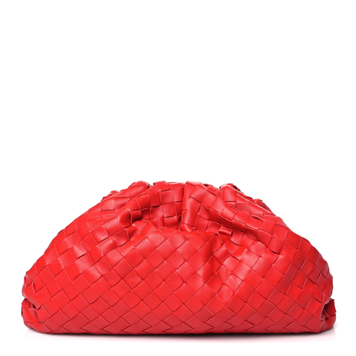 Nappa Maxi Intrecciato Teen Pouch Bright Red