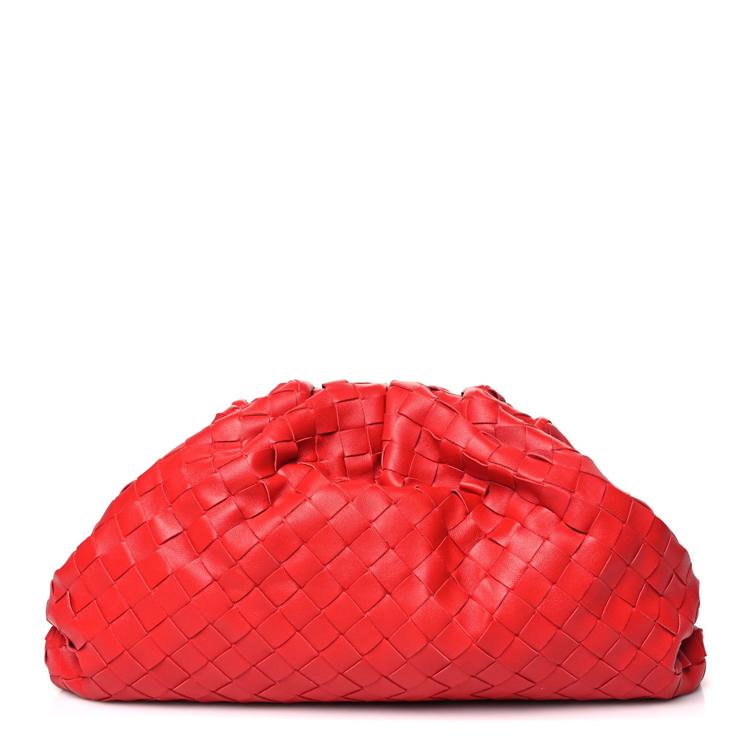 Bottega Veneta Nappa Maxi Intrecciato Teen Pouch Bright Red 1 of 10