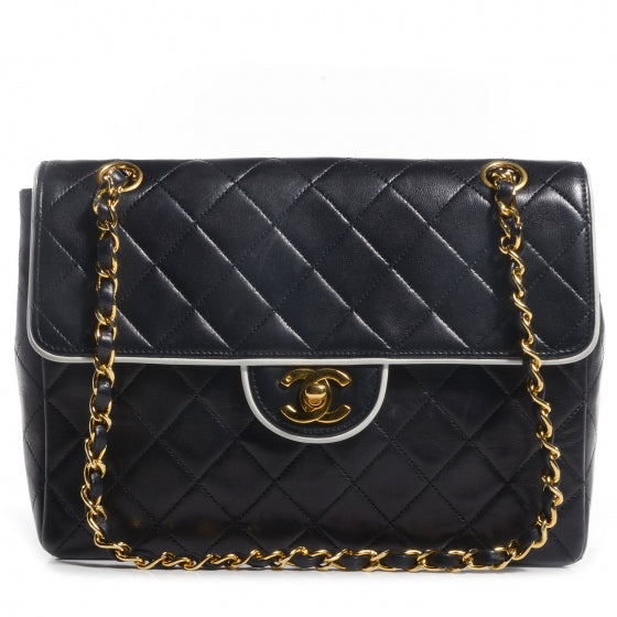 Chanel Lambskin Quilted Single Flap Black 1 of 8