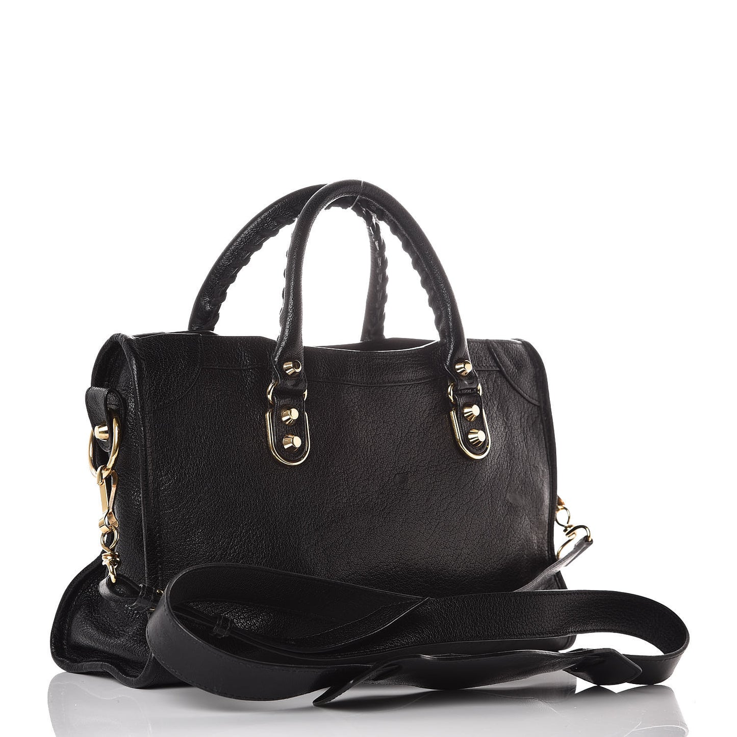 Chevre Gold Metallic Edge Hardware S City Black