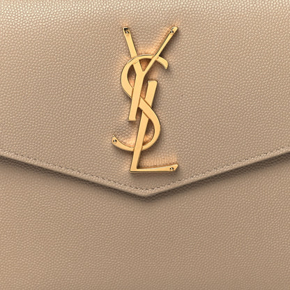 Saint Laurent Grain De Poudre Uptown Pouch Dark Beige 8 of 10