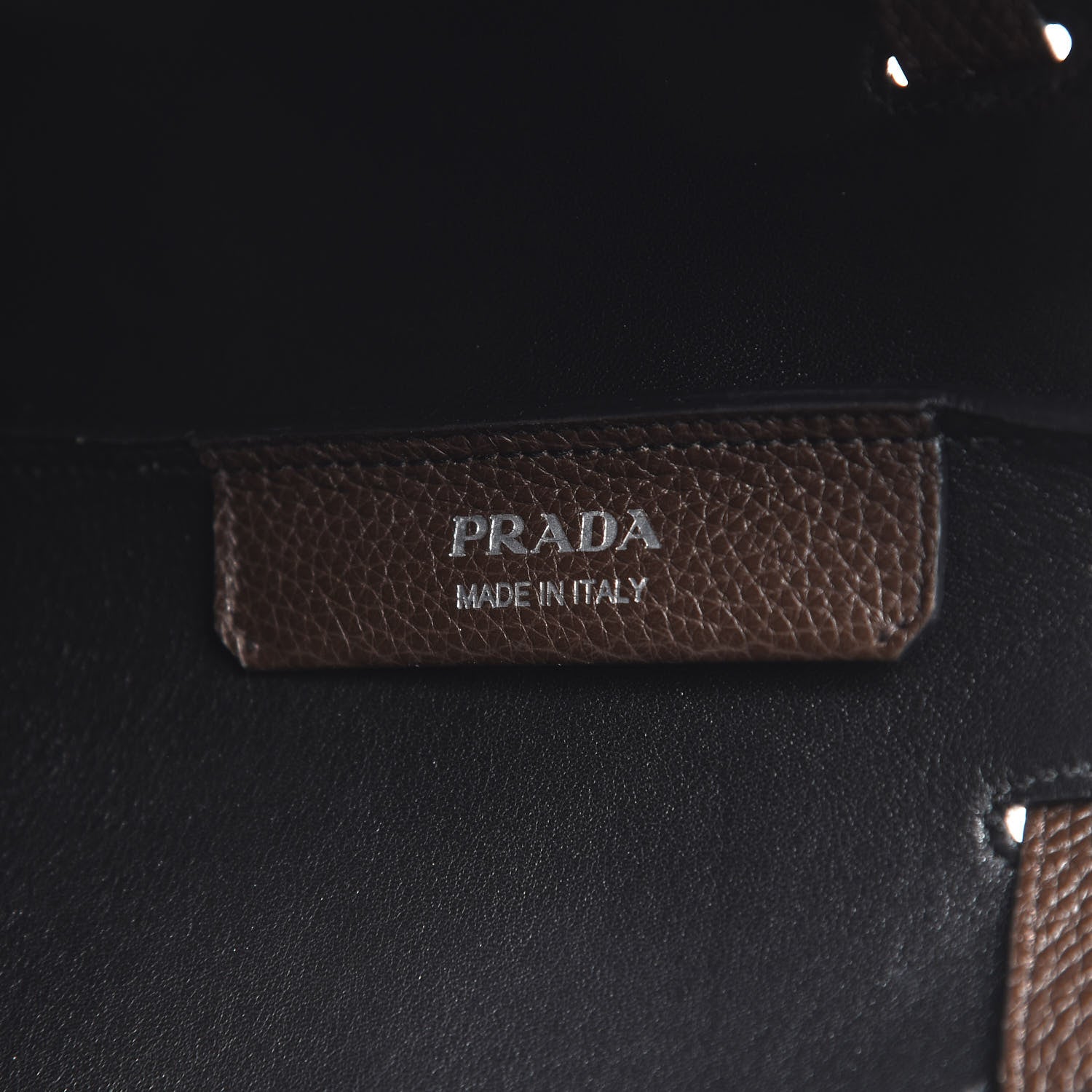 Prada Vitello Daino Soft Dynamique Tote Caffe Black 5 of 10