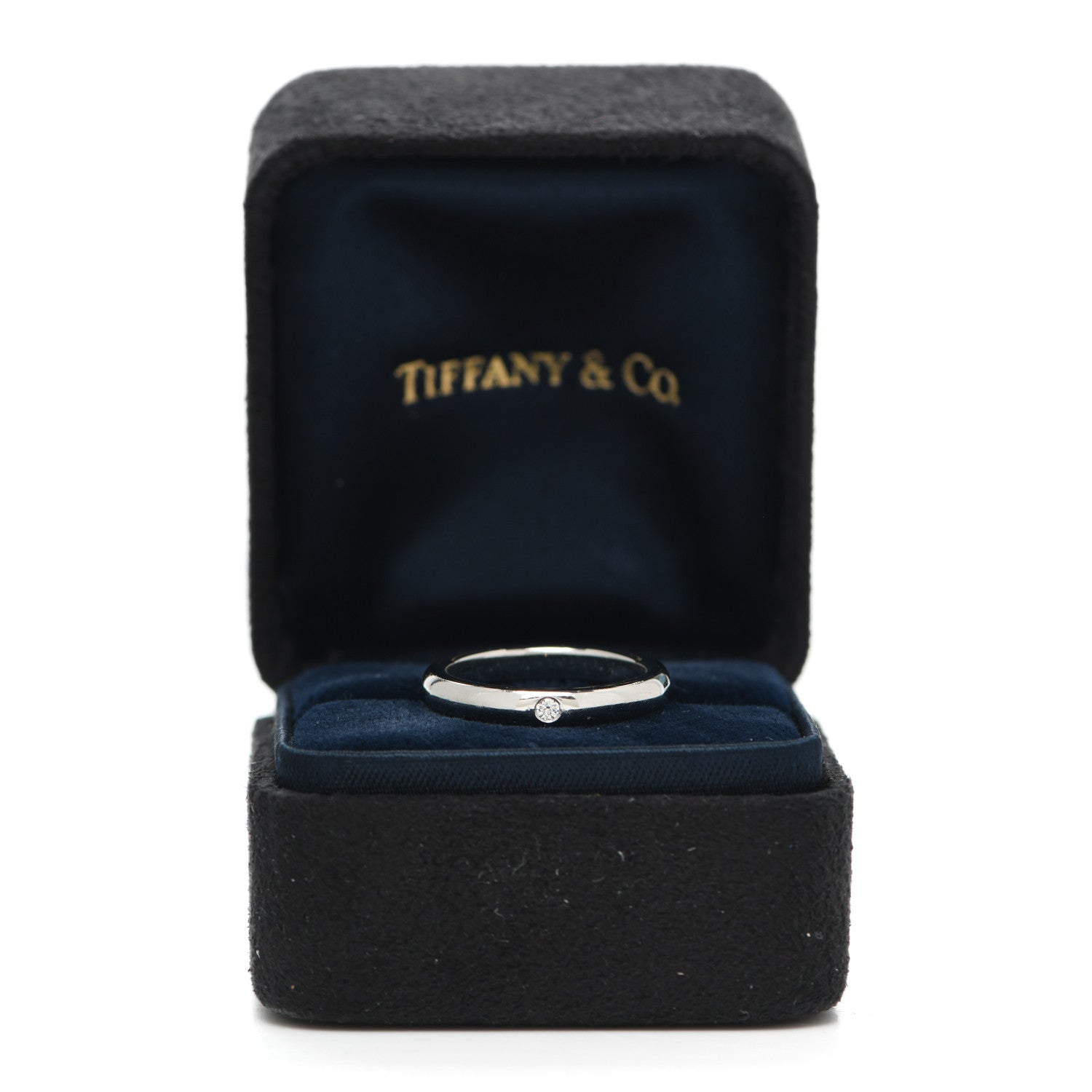 Tiffany Platinum Diamond Elsa Peretti Band Ring 47 4 6 of 6