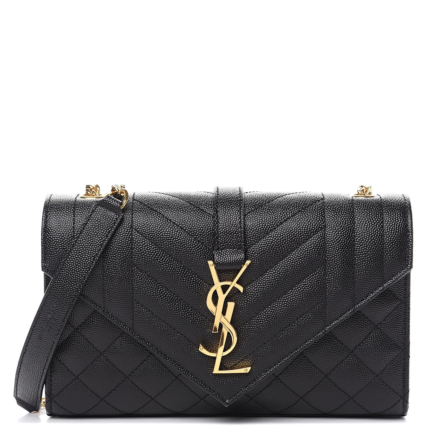 Saint Laurent Grain De Poudre Textured Mixed Matelasse Triquilt Small Monogram Satchel Black 1 of 10