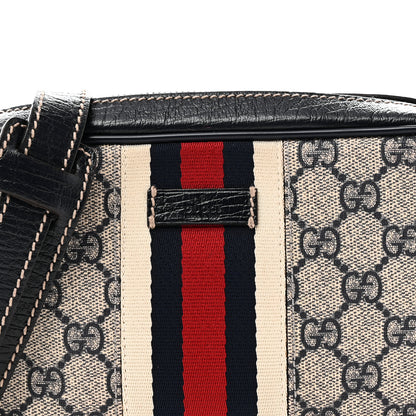 Gucci GG Supreme Monogram Web Small Shoulder Bag Navy 8 of 10