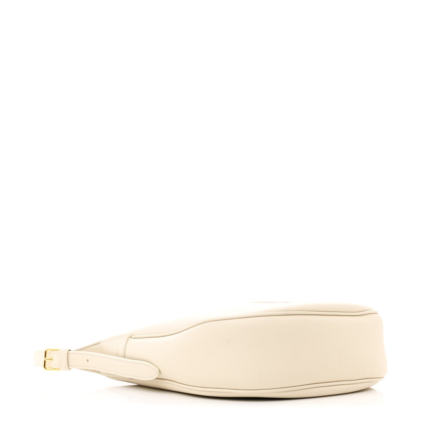 Supple Calfskin Cuir Triomphe Small Heloise Shoulder Bag White Cotton