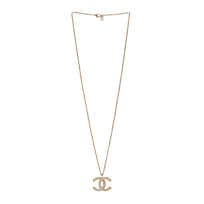 Chanel Pearl CC Pendant Necklace Gold 3 of 6