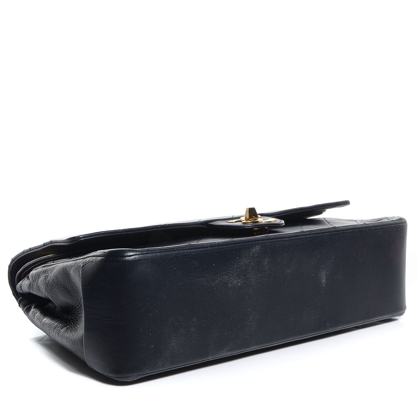 Lambskin Quilted Medium Double Flap w Bijoux Chain Navy