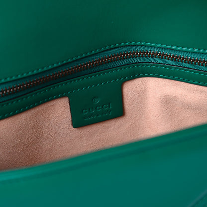 Gucci Calfskin Matelasse Small GG Marmont Shoulder Bag Emerald Green 8 of 10
