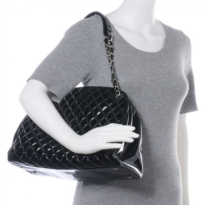 Chanel Patent Quilted Large Just Mademoiselle Black 2 of 7