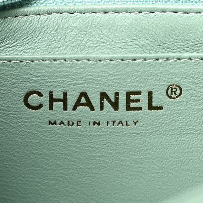 Chanel Lambskin Quilted Mini Square Flap Light Green 6 of 10