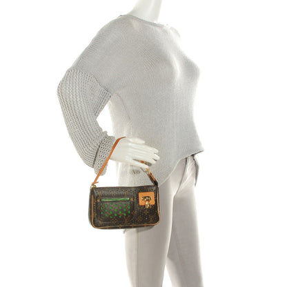 Louis Vuitton Monogram Perforated Pochette Accessories Bag Green 2 of 8