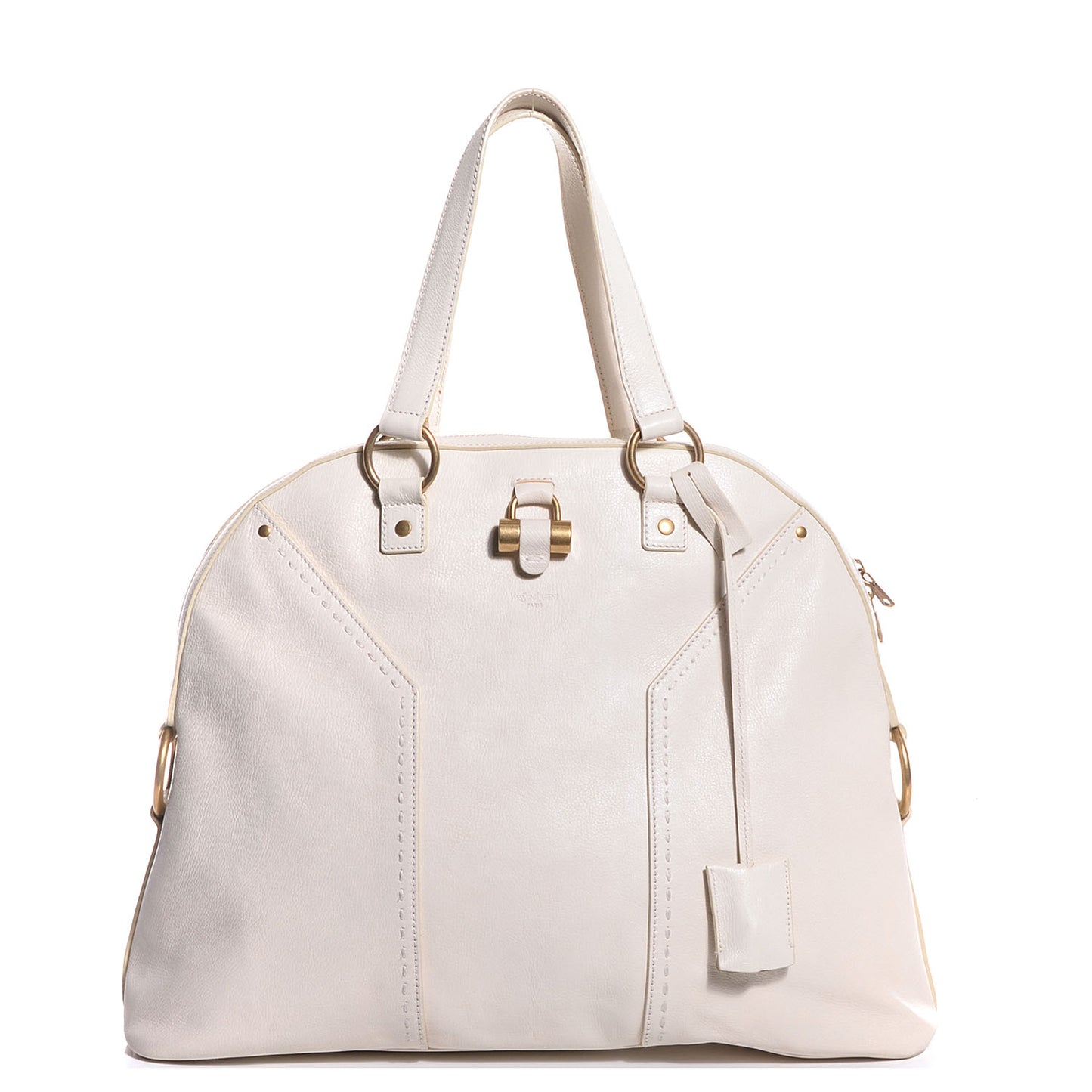 Leather Oversized Muse Ivory
