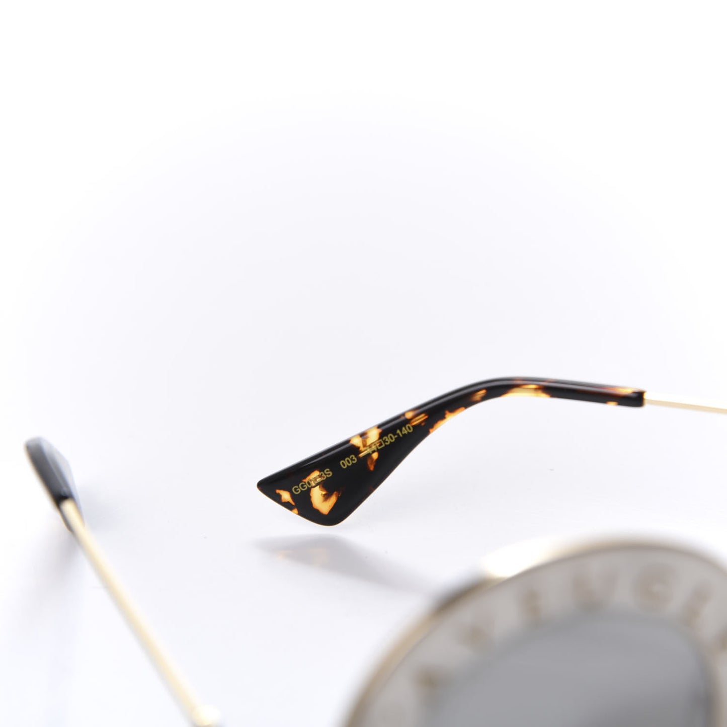 Metal L'Aveugle Par Amour Round Frame Sunglasses GG0113S White