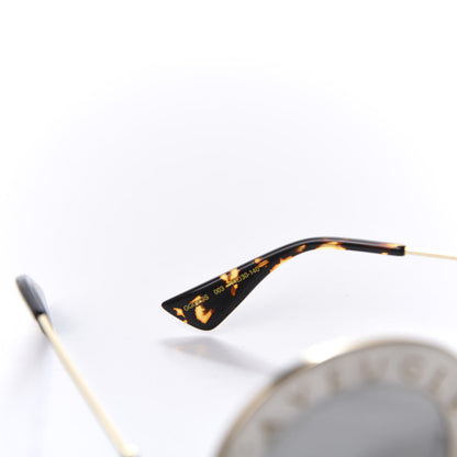 Gucci Metal L'Aveugle Par Amour Round Frame Sunglasses GG0113S White 5 of 8