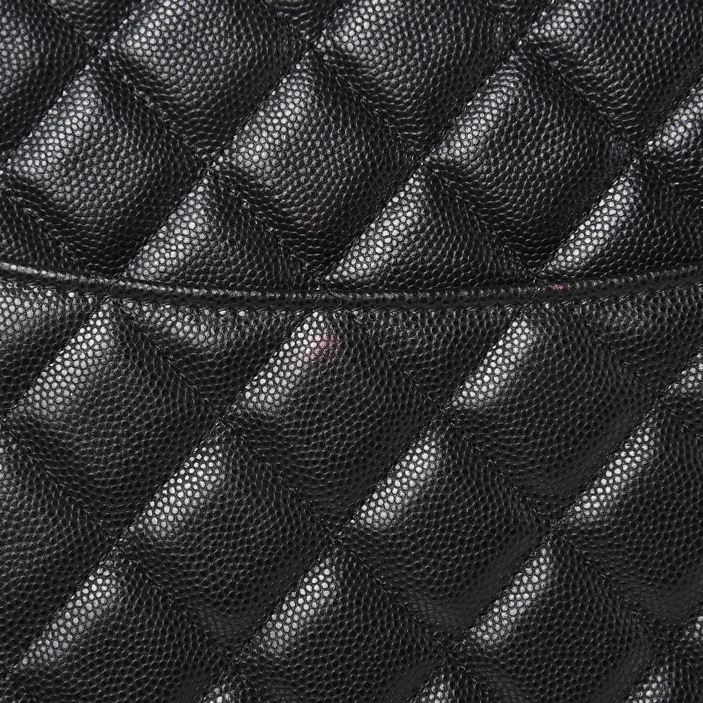 Caviar Quilted Large Cosmetic Case Black