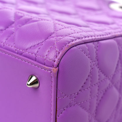 Christian Dior Lambskin Cannage Medium Lady Dior Purple 11 of 15