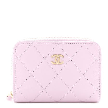 Chanel Caviar Quilted Zip Coin Purse Light Purple 1 of 8