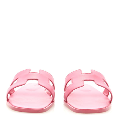 Hermes Box Calfskin Oran Sandals 41 Rose Petale 3 of 8