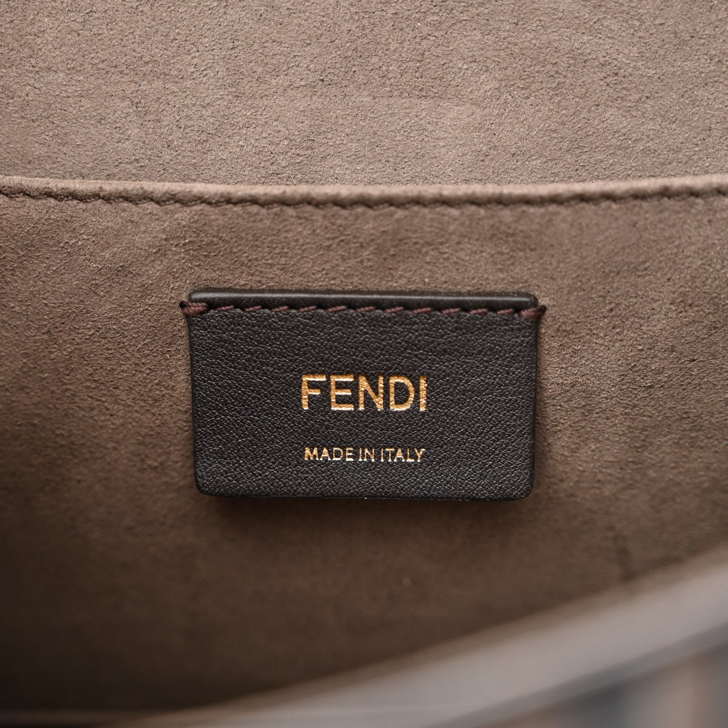 Vitello Century F is Fendi Bi-Color FF 1974 Embossed Kan I Shoulder Bag Maya Black