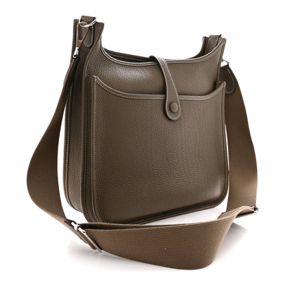 Hermes Taurillon Clemence Evelyne III PM Etoupe 3 of 12