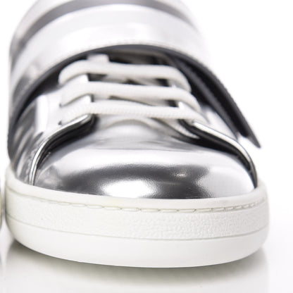Louis Vuitton Patent Spaceship Sneakers 38.5 Silver 10 of 12