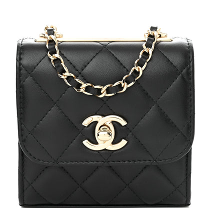 Chanel Lambskin Quilted Mini Trendy CC Clutch With Chain Black 7 of 11