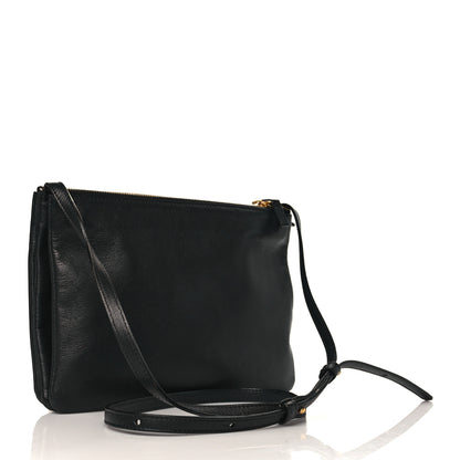 Celine Lambskin Large Trio Crossbody Bag Black 3 of 10