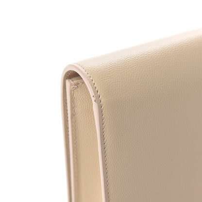Saint Laurent Grain De Poudre Classic Kate Monogram Clutch Nude Powder 8 of 15