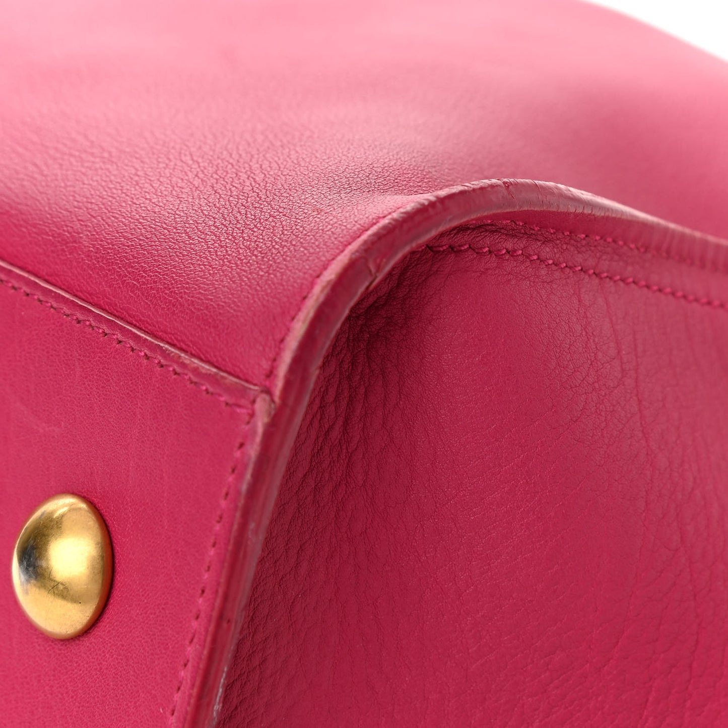 Calfskin Medium Classic Y Cabas Fuchsia