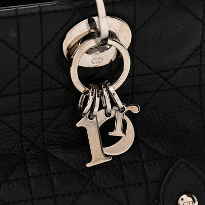 Christian Dior Calfskin Cannage Stitched Small Lady East West Lady Dior Black 13 of 13