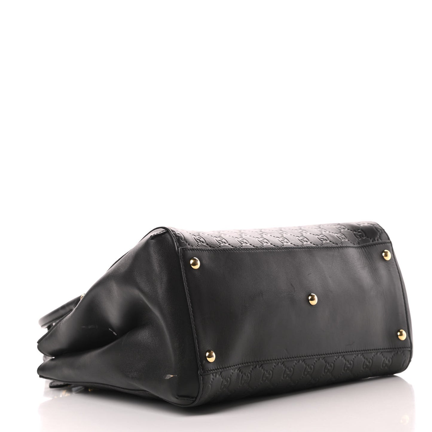Soft Guccissima Signature Top Handle Tote Bag Black